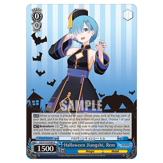 Halloween Jiangshi, Rem RZ/S116-E080 card from the Weiss Schwarz set Re:ZERO -Starting Life in Another World- Vol.3