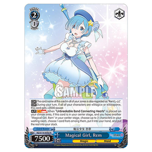 Magical Girl, Rem RZ/S116-E082 card from the Weiss Schwarz set Re:ZERO -Starting Life in Another World- Vol.3