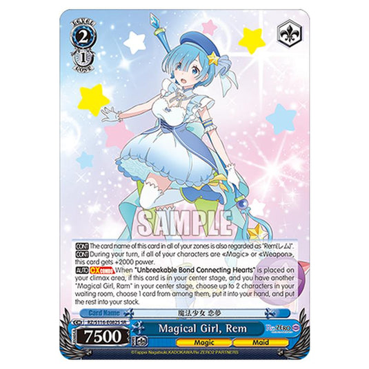 Magical Girl, Rem RZ/S116-E082S card from the Weiss Schwarz set Re:ZERO -Starting Life in Another World- Vol.3