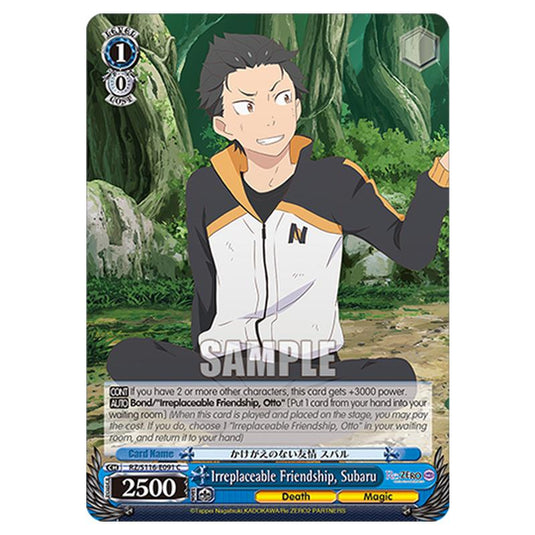 Irreplaceable Friendship, Subaru RZ/S116-E091 card from the Weiss Schwarz set Re:ZERO -Starting Life in Another World- Vol.3