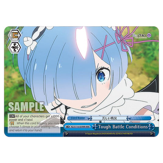 Tough Battle Conditions RZ/S116-E099R card from the Weiss Schwarz set Re:ZERO -Starting Life in Another World- Vol.3