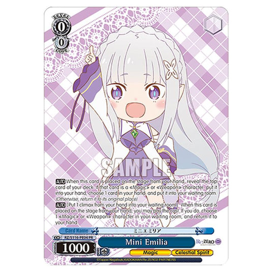 Mini Emilia RZ/S116-PE04 card from the Weiss Schwarz set Re:ZERO -Starting Life in Another World- Vol.3