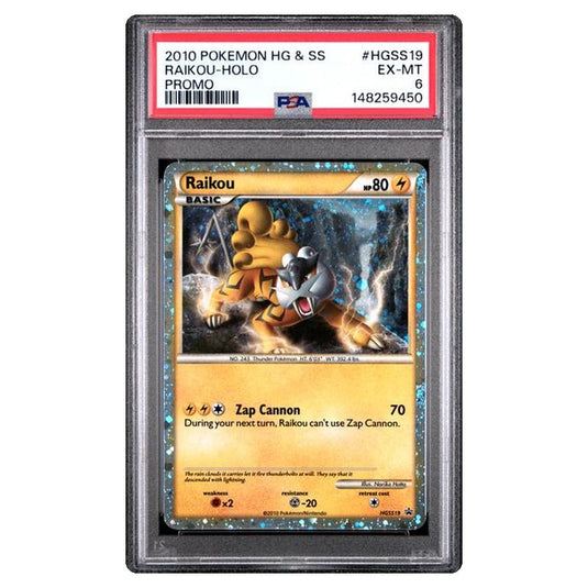 Pokemon - HG&SS - Raikou HGGSS19 - PSA 6 EX-MT