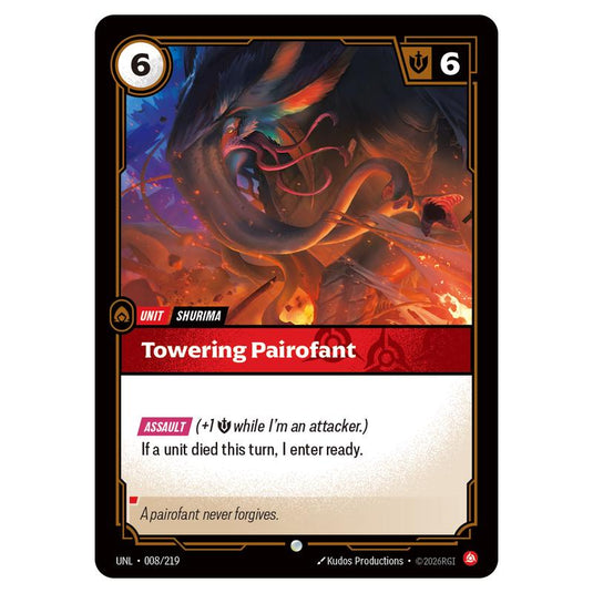 Towering Pairofant card from the Riftbound: League of Legends set Unleashed