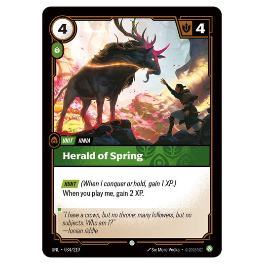 Herald of Spring card from the Riftbound: League of Legends set Unleashed