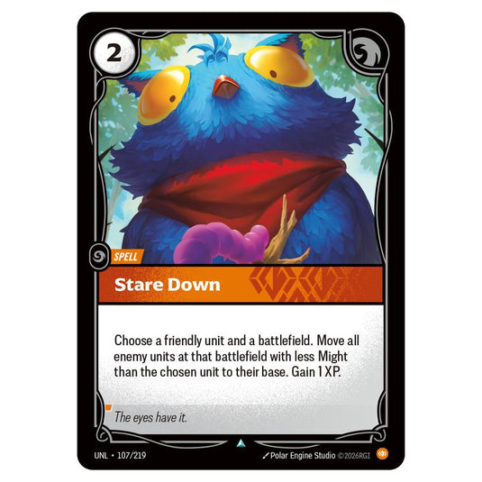 Stare Down card from the Riftbound: League of Legends set Unleashed
