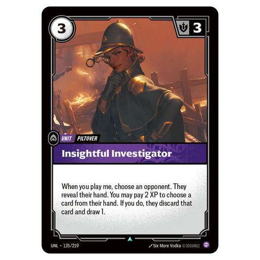 Insightful Investigator card from the Riftbound: League of Legends set Unleashed