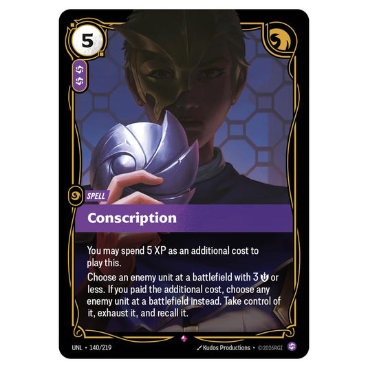 Conscription card from the Riftbound: League of Legends set Unleashed