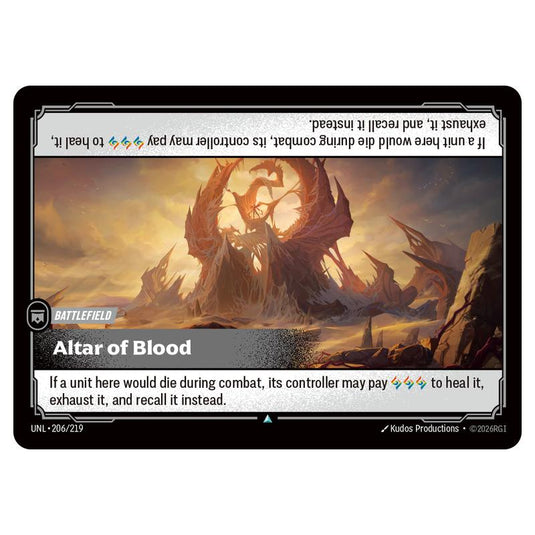 Altar of Blood card from the Riftbound: League of Legends set Unleashed