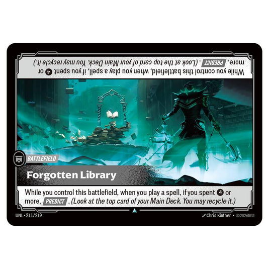 Forgotten Library card from the Riftbound: League of Legends set Unleashed