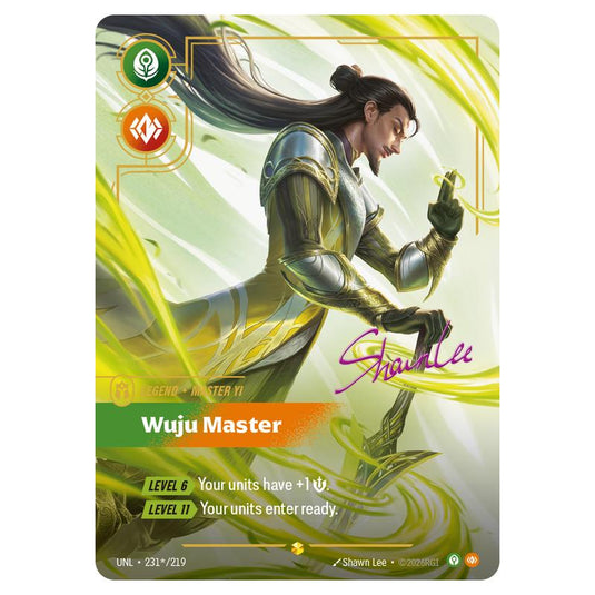 Master Yi Wuju Master  card from the Riftbound: League of Legends set Unleashed