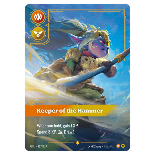 Poppy Keeper of the Hammer  card from the Riftbound: League of Legends set Unleashed