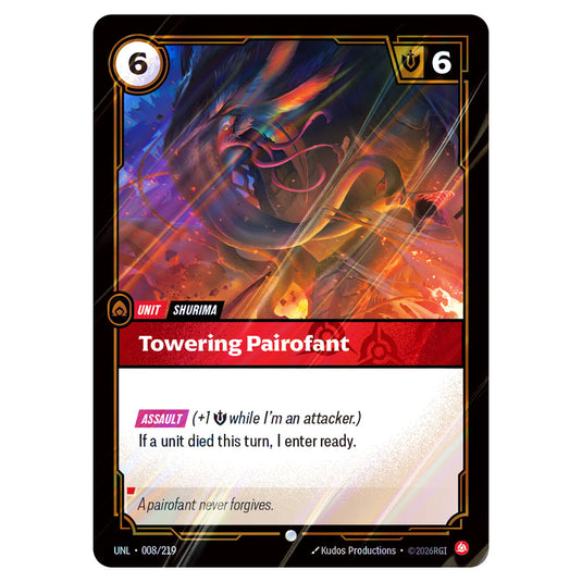 Towering Pairofant Foil card from the Riftbound: League of Legends set Unleashed