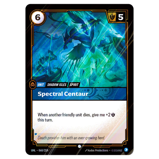 Spectral Centaur Foil card from the Riftbound: League of Legends set Unleashed
