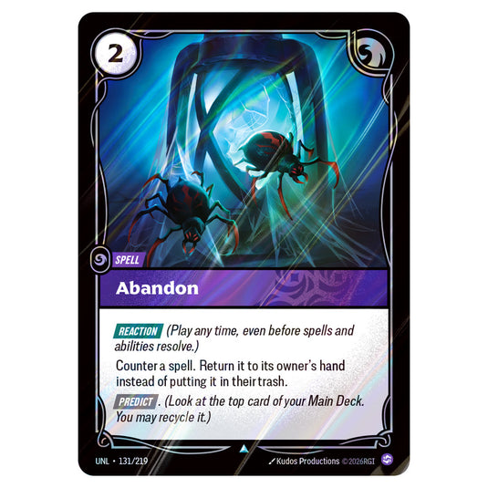 Abandon Foil card from the Riftbound: League of Legends set Unleashed