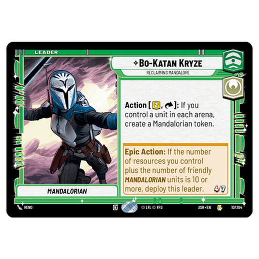 Bo-Katan Kryze card from the Star Wars Unlimited set Ashes of the Empire