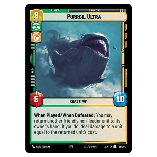 Purrgil Ultra card from the Star Wars Unlimited set Ashes of the Empire