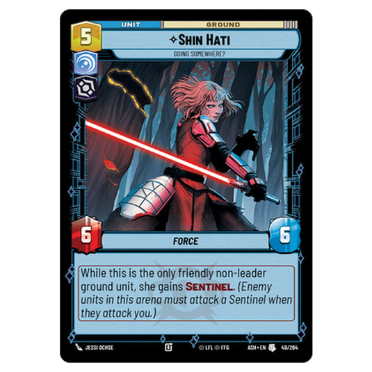 Shin Hati card from the Star Wars Unlimited set Ashes of the Empire