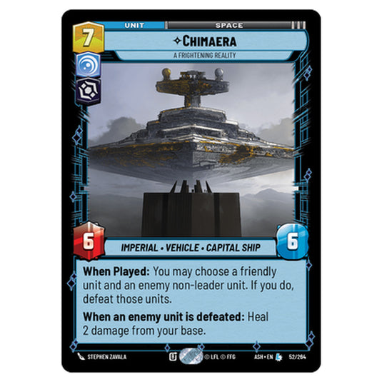Chimaera card from the Star Wars Unlimited set Ashes of the Empire