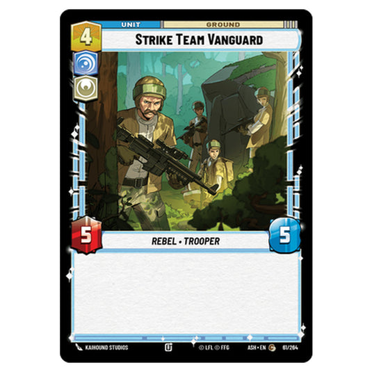 Strike Team Vanguard card from the Star Wars Unlimited set Ashes of the Empire