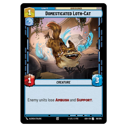 Domesticated Loth-Cat card from the Star Wars Unlimited set Ashes of the Empire