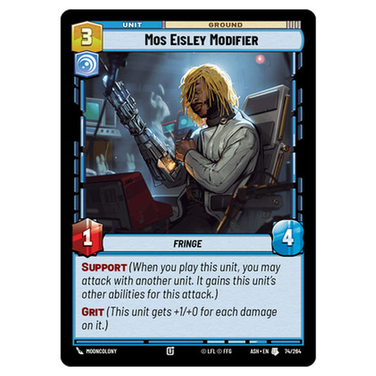 Mos Eisley Modifier card from the Star Wars Unlimited set Ashes of the Empire