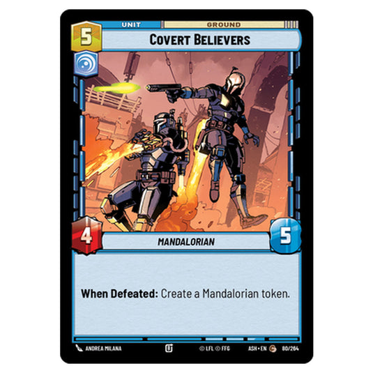 Covert Believers card from the Star Wars Unlimited set Ashes of the Empire
