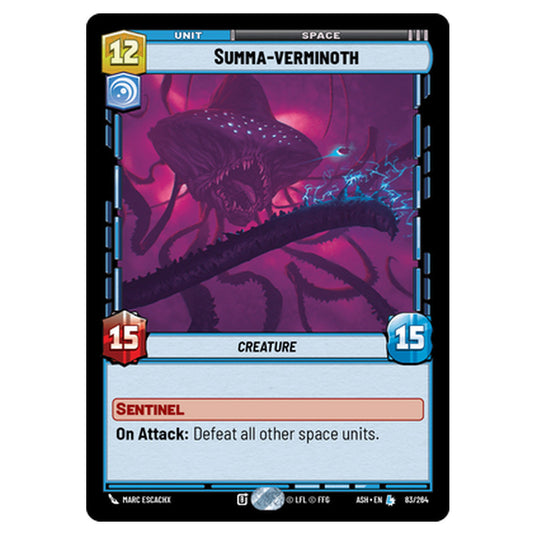 Summa-verminoth card from the Star Wars Unlimited set Ashes of the Empire