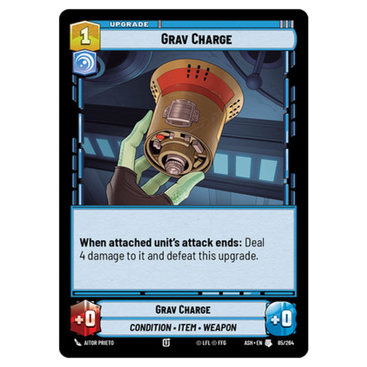 Grav Charge card from the Star Wars Unlimited set Ashes of the Empire