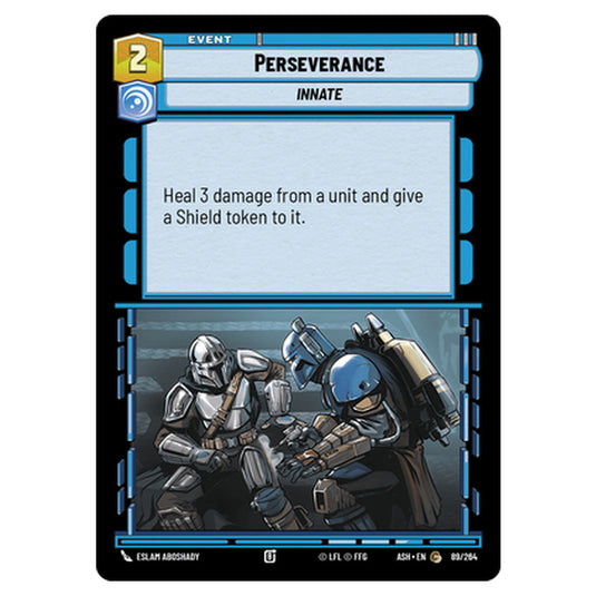 Perseverance card from the Star Wars Unlimited set Ashes of the Empire
