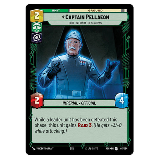 Captain Pellaeon card from the Star Wars Unlimited set Ashes of the Empire