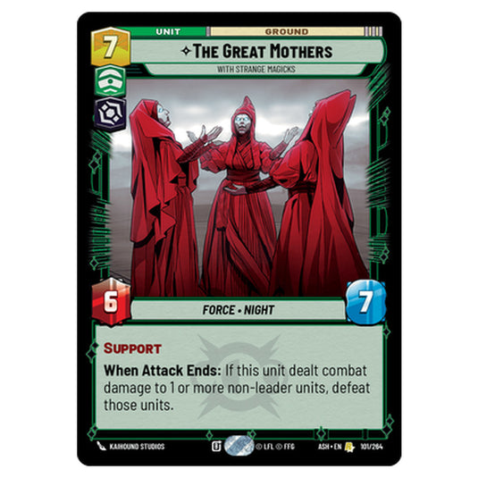 The Great Mothers card from the Star Wars Unlimited set Ashes of the Empire