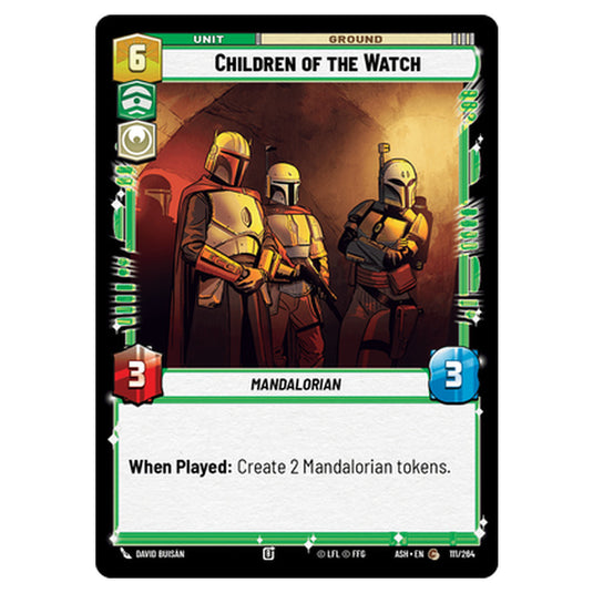Children of the Watch card from the Star Wars Unlimited set Ashes of the Empire