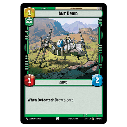 Ant Droid card from the Star Wars Unlimited set Ashes of the Empire