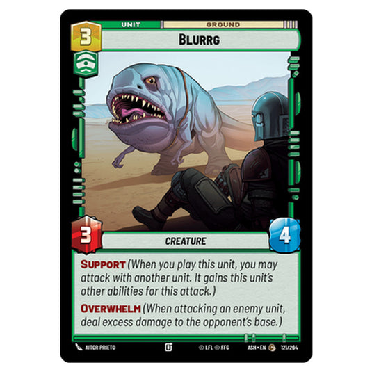 Blurrg card from the Star Wars Unlimited set Ashes of the Empire