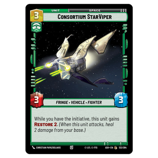 Consortium StarViper card from the Star Wars Unlimited set Ashes of the Empire