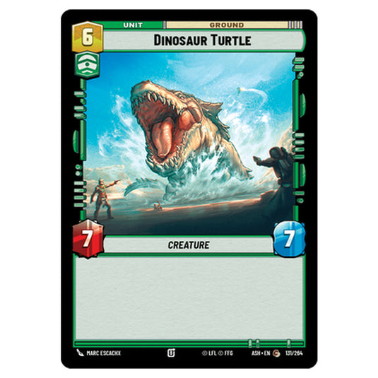 Dinosaur Turtle card from the Star Wars Unlimited set Ashes of the Empire