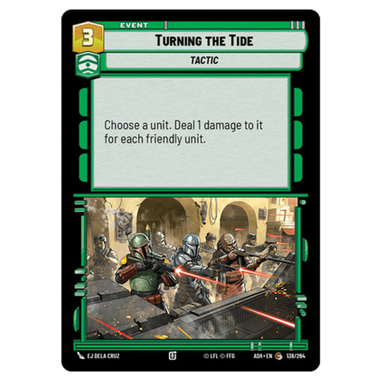 Turning the Tide card from the Star Wars Unlimited set Ashes of the Empire
