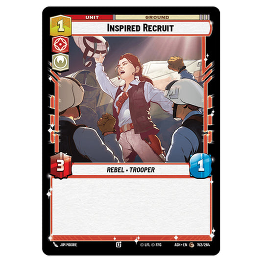Inspired Recruit card from the Star Wars Unlimited set Ashes of the Empire