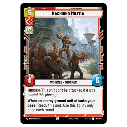 Kachirho Militia card from the Star Wars Unlimited set Ashes of the Empire