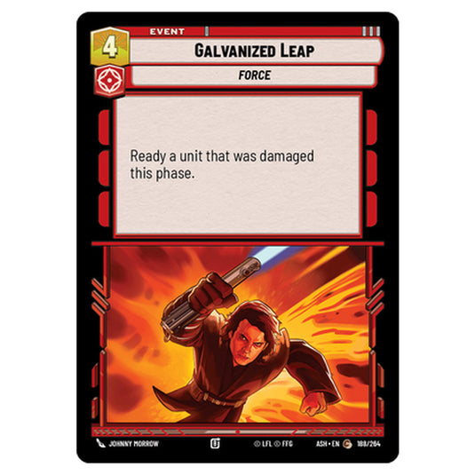 Galvanized Leap card from the Star Wars Unlimited set Ashes of the Empire