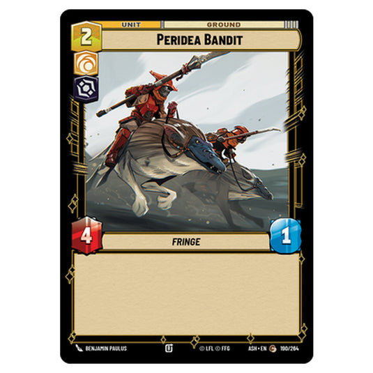 Peridea Bandit card from the Star Wars Unlimited set Ashes of the Empire