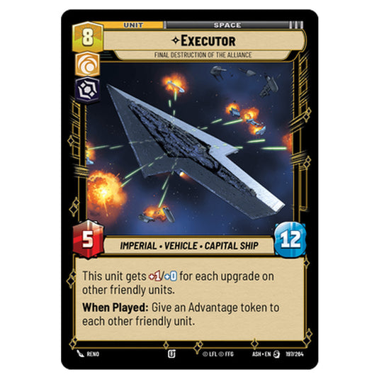 Executor card from the Star Wars Unlimited set Ashes of the Empire