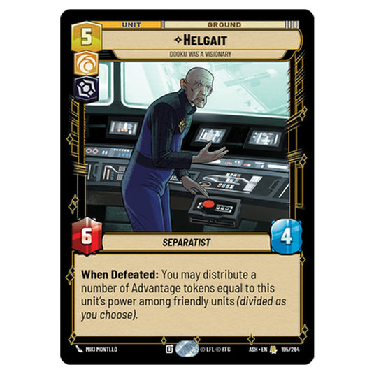 Helgait card from the Star Wars Unlimited set Ashes of the Empire