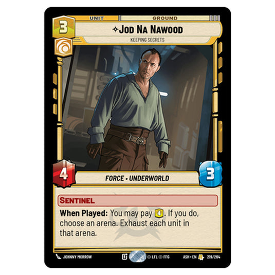 Jod Na Nawood card from the Star Wars Unlimited set Ashes of the Empire