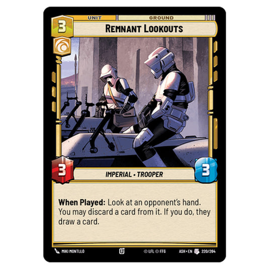 Remnant Lookouts card from the Star Wars Unlimited set Ashes of the Empire