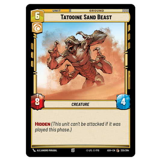 Tatooine Sand Beast card from the Star Wars Unlimited set Ashes of the Empire