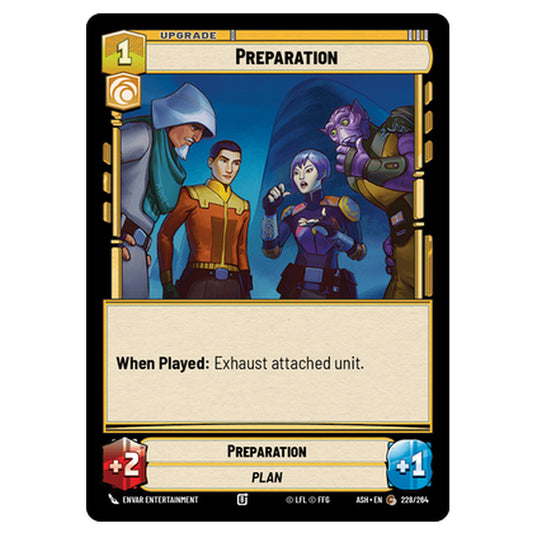 Preparation card from the Star Wars Unlimited set Ashes of the Empire