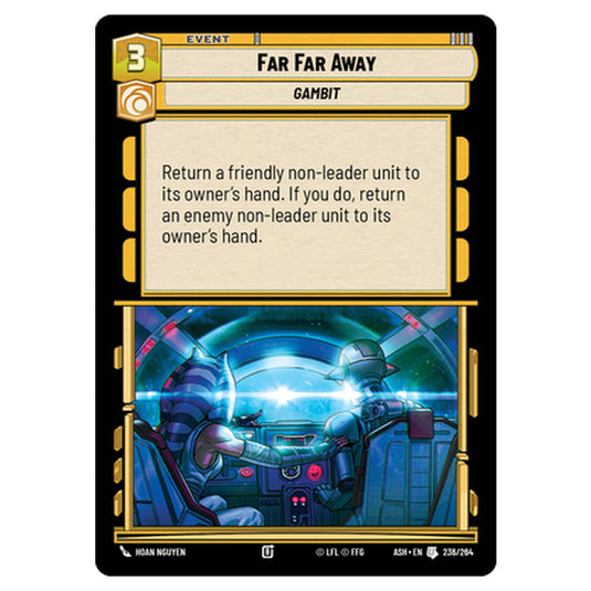 Far Far Away card from the Star Wars Unlimited set Ashes of the Empire