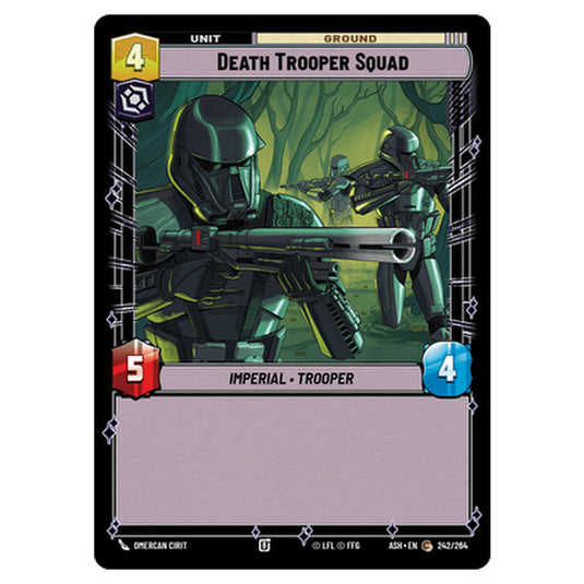 Death Trooper Squad card from the Star Wars Unlimited set Ashes of the Empire